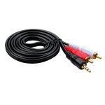 1,5 m Vollkupfer-3,5-mm-zu-Doppel-Lotus-Audiokabel AV 1-in-2-Lautsprecherkabel