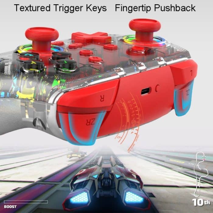 Für PS3 / PS4 Dual Vibration Wireless Gamepad mit RGB-Lichtern, S10 (Red), S10 (Blue), S10 (Green) – Bild 7