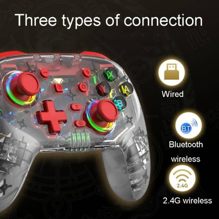 Für PS3 / PS4 Dual Vibration Wireless Gamepad mit RGB-Lichtern, S10 (Red), S10 (Blue), S10 (Green) – Bild 10