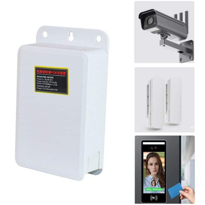 POE-4812FG 48V bis 12V isoliertes Standard-POE-Splitter-Außenüberwachungs-wasserdichtes Stromversorgungsmodul – Bild 1