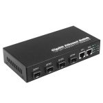 2 x 10/100/1000 RJ45-Port und 4 x 1000M SFP-Port-Glasfaser-Switch – Bild 3