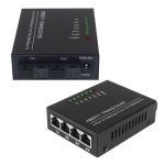 2 Glasfaser-Ports und 4 LAN-Ports, 10/100-M-Ethernet-Switch, Glasfaser-Switch