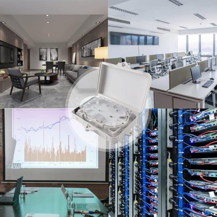 4-adriger Glasfaser-Verteilerkasten, wandmontierter FTTX-Verteilerkasten – Bild 6