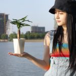 Rautenförmiger automatischer wasserabsorbierender Lazy Flower Pot Green Plant Plastic Pot, 12cm x 14cm – Bild 6