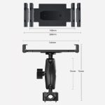 Auto-Rücksitz, zusammenklappbar, dehnbare Kopfstütze, Tablet-Halterung, Plastic Clamp Arm, Metal Clamp Arm – Bild 3