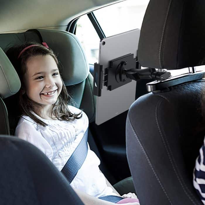 Auto-Rücksitz, zusammenklappbar, dehnbare Kopfstütze, Tablet-Halterung, Plastic Clamp Arm, Metal Clamp Arm – Bild 9