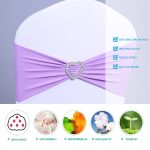 Krawattenfreie Stretch-Stuhl-Rückenlehne, Blumenschleife, Stuhlbezug, Hotel-Stuhl-Rückengurt-Dekoration, 15x35cm (Claret), 15x35cm (Royal Blue), 15x35cm (Gold) – Bild 4