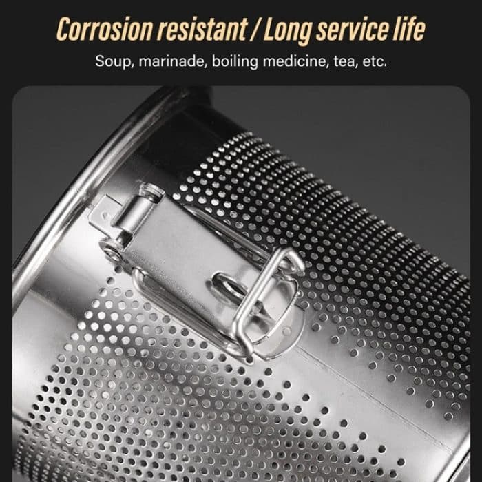 Salzlakekorb aus Edelstahl 304, Teerückstandskugel, Suppenmaterialbox, 7x9cm, 9x10.8cm, 11.2x13.5cm, 14x16cm, 16x16.5cm, 18x18cm, 20x20cm – Bild 7