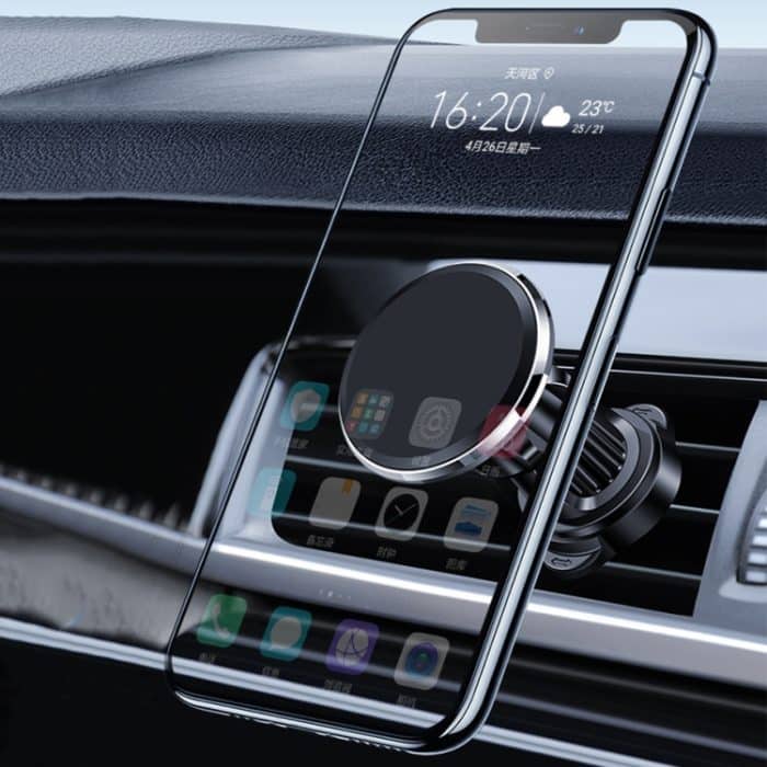 Drehbarer magnetischer Auto-Luftauslass-Handyhalter aus Aluminiumlegierung – Bild 2