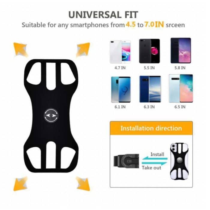 Abnehmbarer Fahrrad-Handyhalter für 4,5-7-Zoll-Telefone, Four Claws Black, Eight Claws Black – Bild 3