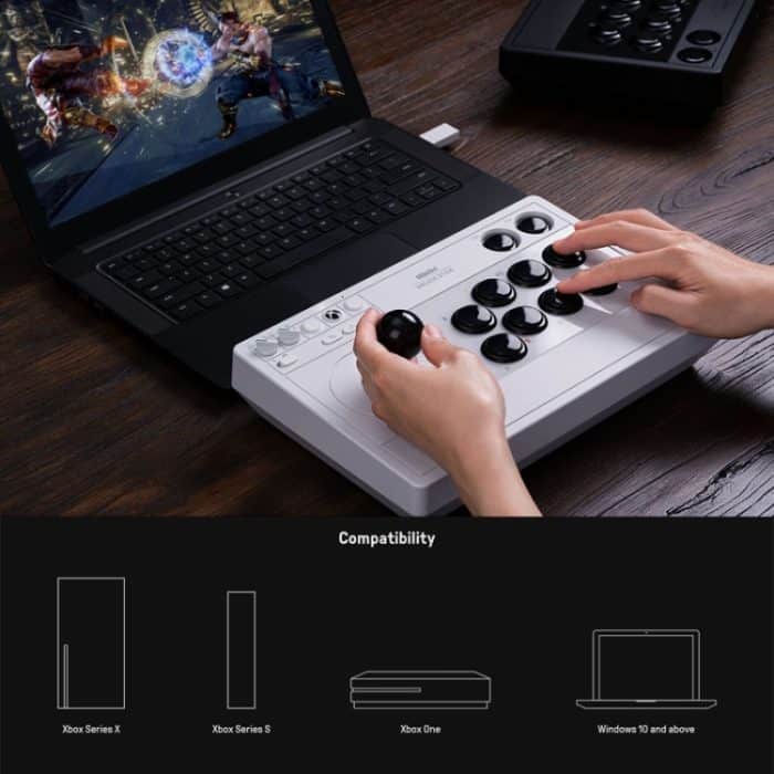 8Bitdo Wireless 2.4G Arcade Stick für Xbox Series X / S / Xbox One / Windows 10, 2.4G (White), 2.4G (Black) – Bild 10
