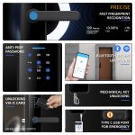 C91 Tuya Smart WiFi Passwort Fingerabdruck Elektronisches Türschloss, C91 Black, C91 Silver, C91 Bronze – Bild 4