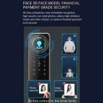 LOCSTAR S61 Vollautomatische 3D-Gesichtserkennung Tuya Wifi Smart Fingerabdrucksperre Diebstahlsichere Passwortsperre, S61 Space Gray, S61 Rose Gold – Bild 7