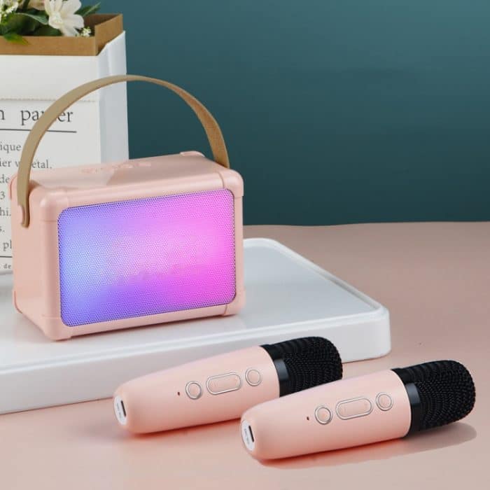 Tragbarer RGB-Lichteffekt-Bluetooth-Lautsprecher für Zuhause, Mini-Karaoke-Audio, Speaker, Single Microphone+Speaker, Dual Microphone+Speaker – Bild 2