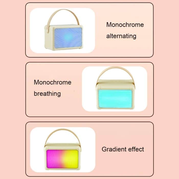 Tragbarer RGB-Lichteffekt-Bluetooth-Lautsprecher für Zuhause, Mini-Karaoke-Audio, Speaker, Single Microphone+Speaker, Dual Microphone+Speaker – Bild 6