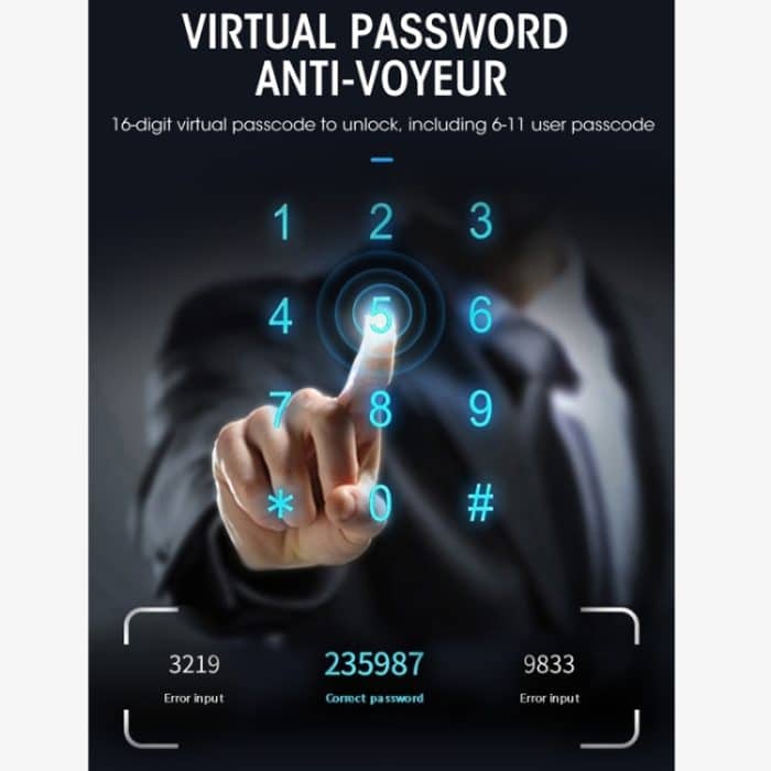 LOCSTAR WLAN-Fingerabdruckschloss, Haussicherheits-Tür-Passwortschloss, unterstützt APP-Fernentriegelung, A61 (Space Gray), A61 (Rose Gold) – Bild 7