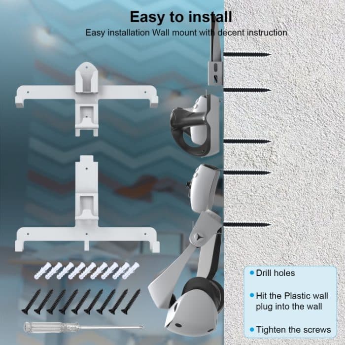 JYS JYS-P5158 Für PS5 VR2 Wandaufbewahrungshalterung Helm/Headset/Griff/Fernbedienung Wandaufbewahrungsregal, JYS-P5158 – Bild 3