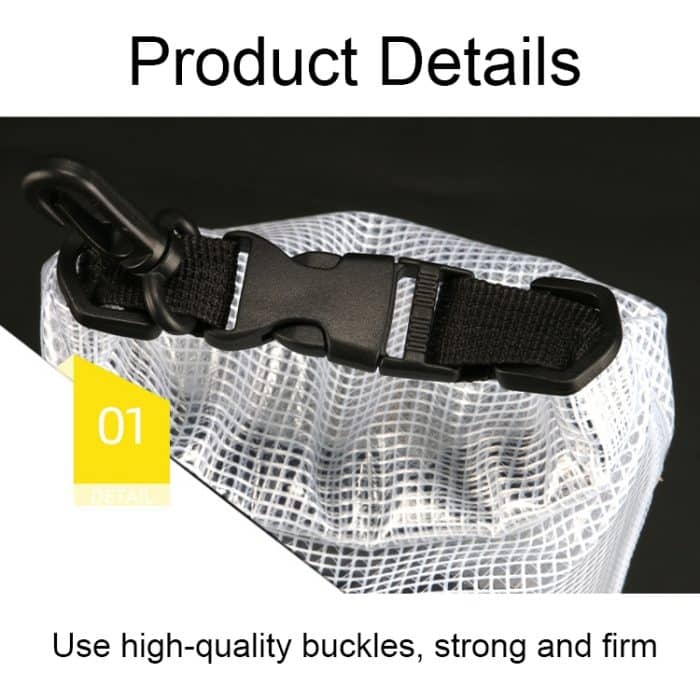 2L Outdoor Transluzente wasserdichte Tasche Strand Rafting Schwimmtasche, without Strap, with Strap – Bild 7