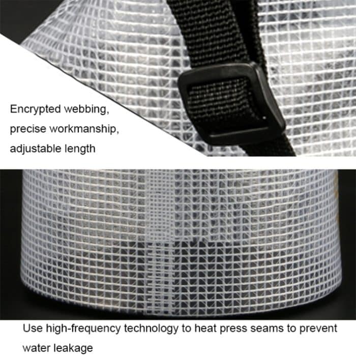 2L Outdoor Transluzente wasserdichte Tasche Strand Rafting Schwimmtasche, without Strap, with Strap – Bild 8