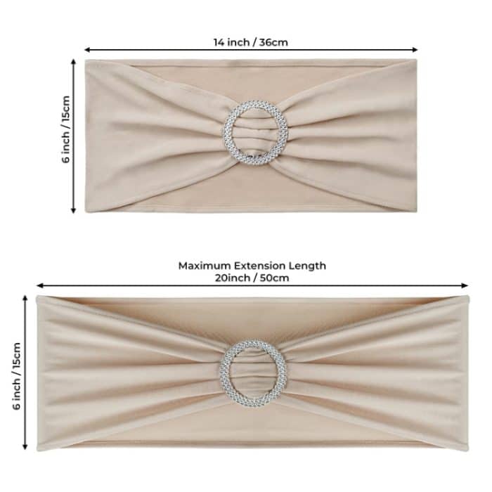 Krawattenfreie elastische Stuhllehne, Blumenschleife, Stuhlbezug, Sitzdekoration, Krawatten, Hotel-Hochzeitszubehör, (Champagne), (Pink), (Sapphire Blue) – Bild 2