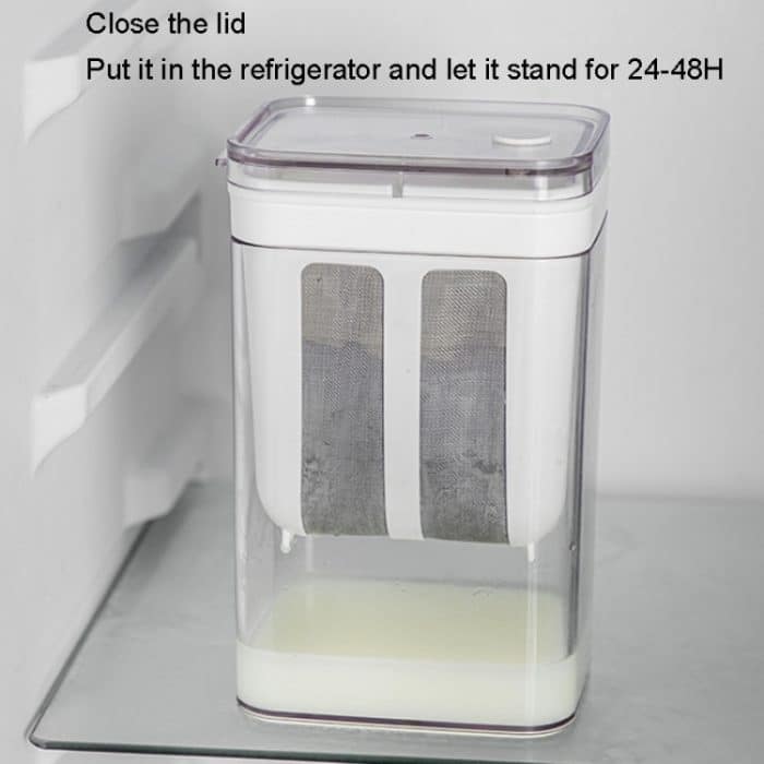 Joghurtfilter, hausgemachter Joghurt, Bohnen-Curry, Milchabscheider, wasserabgelassener Filter – Bild 8