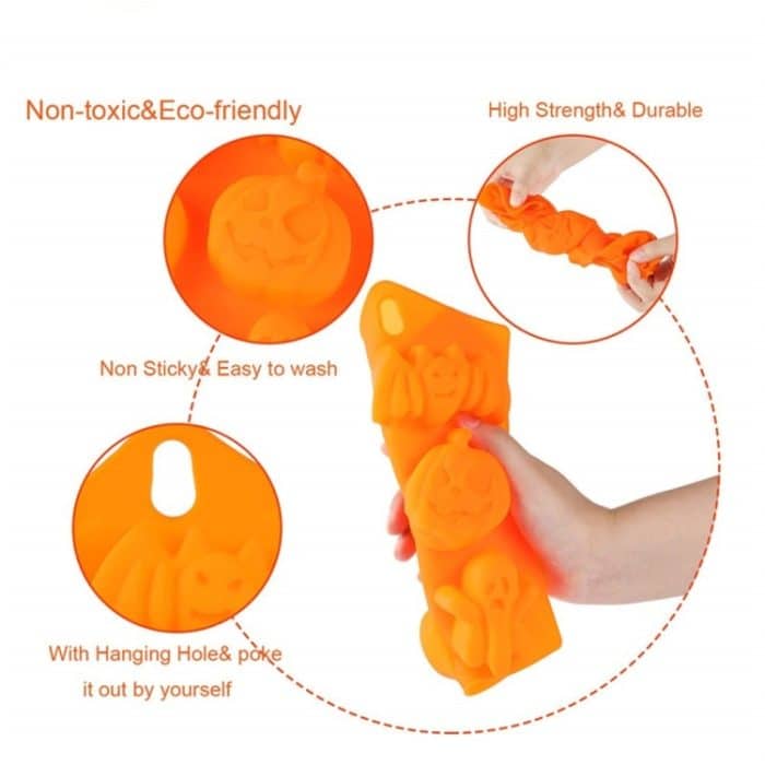 Halloween-Schokoladen-Silikonform, handgefertigtes Backmodell, DIY-Kuchenform – Bild 5