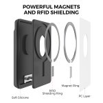 Für iPhone 15 AhaStyle PT133-H Telefon Magnetkartenhalter Ständer Organizer Kartenetui, Magnetic Holder – Bild 2