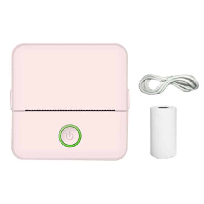 TBD0604047601.jpg X6 200DPI Schüler-Hausaufgabendrucker, Bluetooth, tintenloser Taschendrucker, Pink Printer Paper x1, White Printing Paper x1, Pink Printing Paper x5, White Printing Paper x5, Pink Sicker x5, White Sticker x5, Pink 5 Printer Paper+5 Stickers... – Bild 1