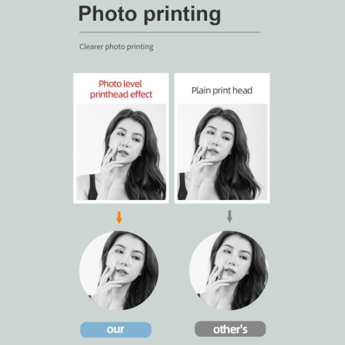 X6 200DPI Schüler-Hausaufgabendrucker, Bluetooth, tintenloser Taschendrucker, Pink Printer Paper x1, White Printing Paper x1, Pink Printing Paper x5, White Printing Paper x5, Pink Sicker x5, White Sticker x5, Pink 5 Printer Paper+5 Stickers... – Bild 6