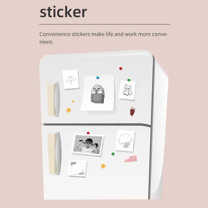 X6 200DPI Schüler-Hausaufgabendrucker, Bluetooth, tintenloser Taschendrucker, Pink Printer Paper x1, White Printing Paper x1, Pink Printing Paper x5, White Printing Paper x5, Pink Sicker x5, White Sticker x5, Pink 5 Printer Paper+5 Stickers... – Bild 7