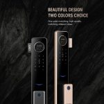 LOCSTAR T100A 3D-Gesichtserkennung, Fingerabdruck-Codekarte, digitales Türschloss, T100A Space Gray, T100A Rose Gold – Bild 3