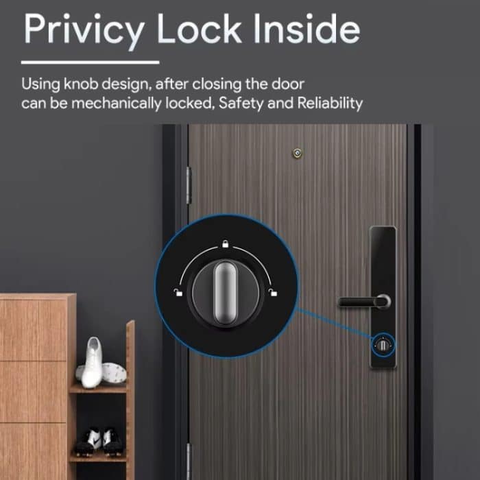 Locstar A60 Smart-Fingerabdruck-Passwort-Türschloss mit Türklingel, Basic Version Gray, Basic Version Gold, Tuya APP Version Gray, Tuya APP Version Gold – Bild 6