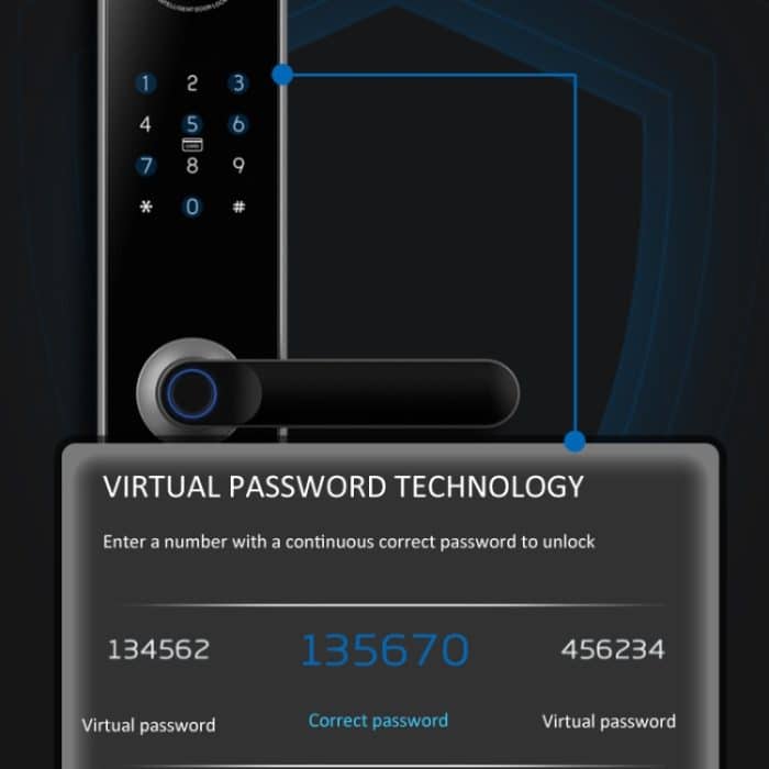 Locstar A60 Smart-Fingerabdruck-Passwort-Türschloss mit Türklingel, Basic Version Gray, Basic Version Gold, Tuya APP Version Gray, Tuya APP Version Gold – Bild 7