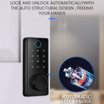 LOCSTAR C87 Automatisches Fingerabdruckschloss Eingangstür Passwort Smart Lock, C87 Black – Bild 11