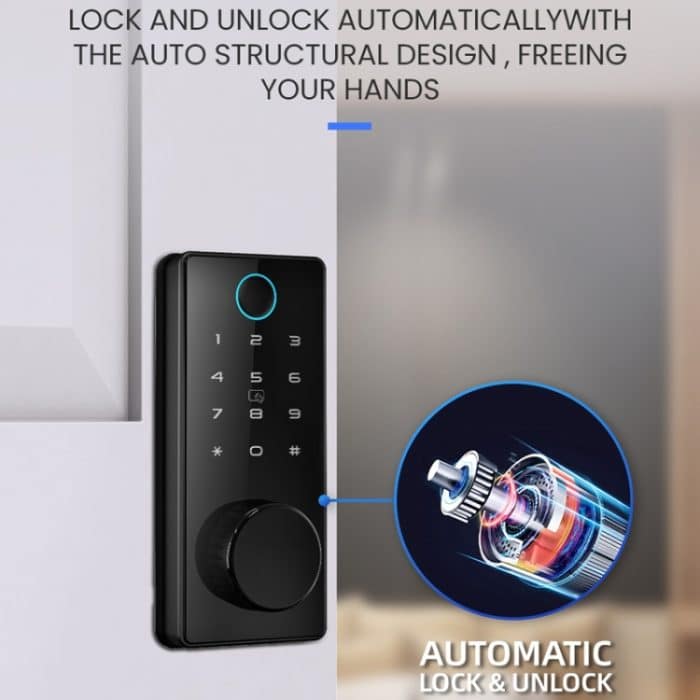 LOCSTAR C87 Automatisches Fingerabdruckschloss Eingangstür Passwort Smart Lock, C87 Black – Bild 11