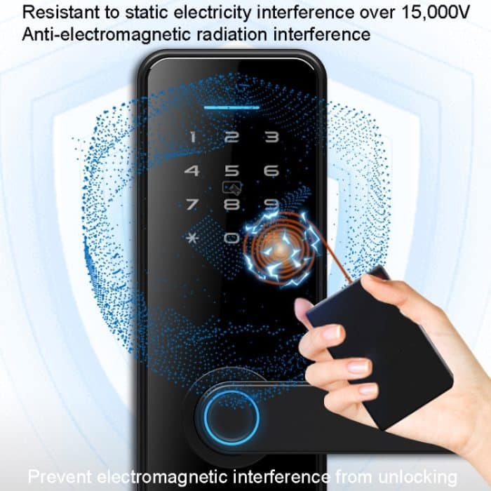 LOCSTAR C89 Intelligentes Fingerabdruck-Passwortschloss für Haus- und Innentüren, TUYA-Systemschloss, C89 Black, C89 Silver – Bild 9