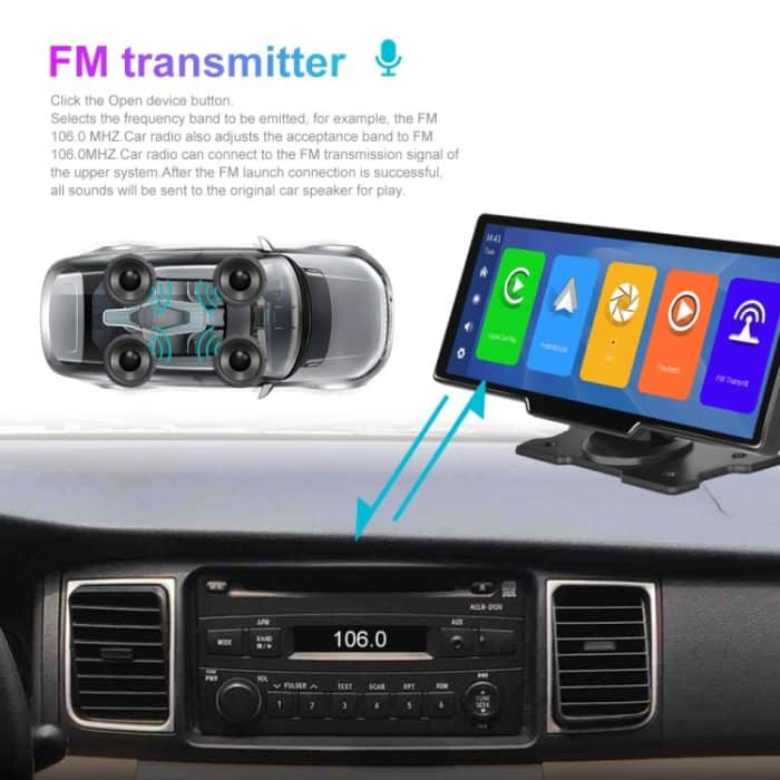 Auto 10,26 Zoll tragbares kabelloses CarPlay-Display Android Auto-Handy-Bildschirm – Bild 11