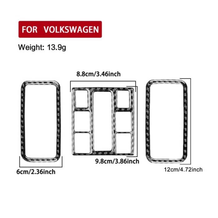 Für Volkswagen Sagitar 2019-2023 3 teile/satz Linkslenker Lesen Licht Taste Aufkleber – Bild 3