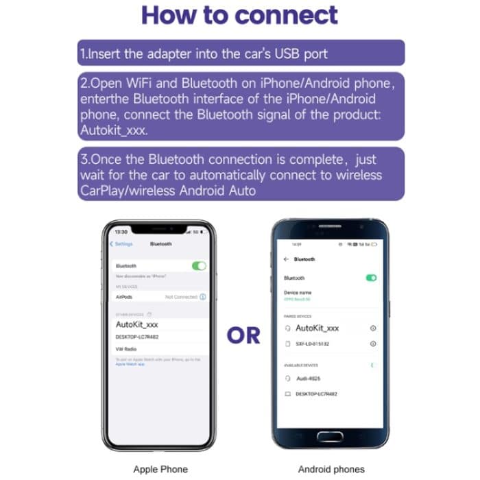 Verkabelt mit der kabellosen Carplay-Box Android Auto für die Verbindung im Auto – Bild 11
