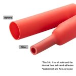 8AWG 3/8\" Bolzenringanschluss-Lötkabel, blankes Kupferloch mit Schrumpfschlauch – Bild 5