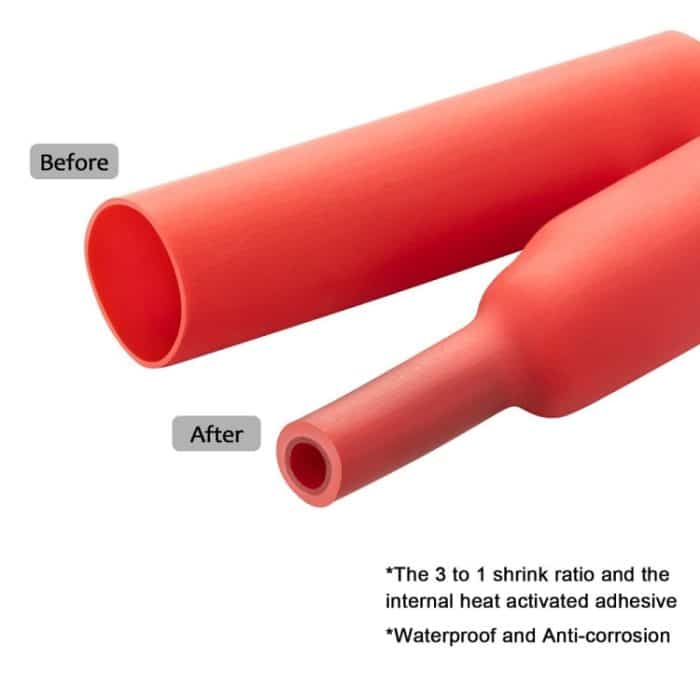 8AWG 3/8\" Bolzenringanschluss-Lötkabel, blankes Kupferloch mit Schrumpfschlauch – Bild 5