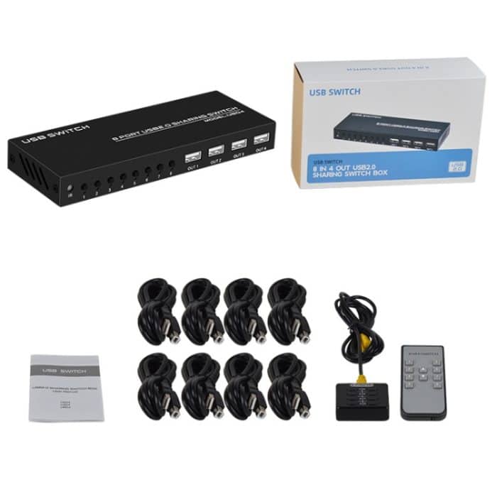 FJGEAR FJ-U804 8 In 4 Out USB2.0 Sharing Switch Extender – Bild 11