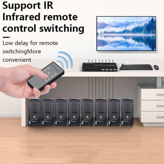 FJGEAR FJ-U804 8 In 4 Out USB2.0 Sharing Switch Extender – Bild 9