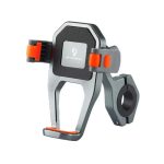 JO HORSE Aluminiumlegierung Fahrrad Reiten Handy Navigation Roller Feste Halterung, Black Handlebar, Titanium Handlebar, Black Mirror Base, Titanium Mirror Base