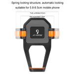 JO HORSE Aluminiumlegierung Fahrrad Reiten Handy Navigation Roller Feste Halterung, Black Handlebar, Titanium Handlebar, Black Mirror Base, Titanium Mirror Base – Bild 3