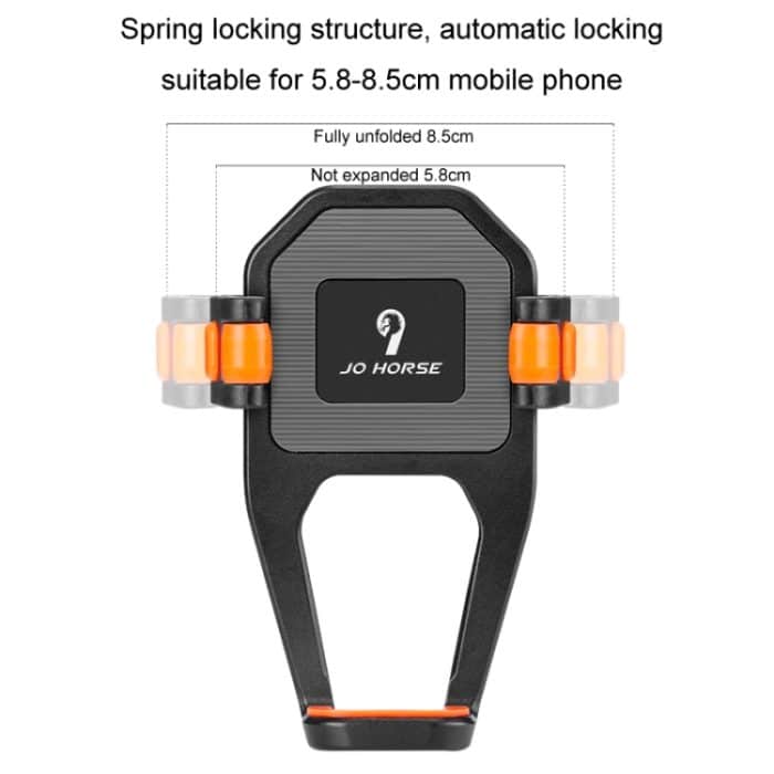 JO HORSE Aluminiumlegierung Fahrrad Reiten Handy Navigation Roller Feste Halterung, Black Handlebar, Titanium Handlebar, Black Mirror Base, Titanium Mirror Base – Bild 3