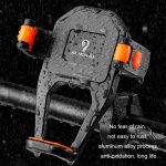 JO HORSE Aluminiumlegierung Fahrrad Reiten Handy Navigation Roller Feste Halterung, Black Handlebar, Titanium Handlebar, Black Mirror Base, Titanium Mirror Base – Bild 9