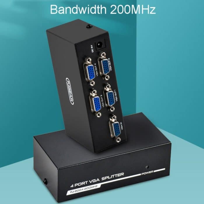 FJGEAR FJ-2004 VGA-Splitter 1 In 4 Out Computer Vedio-Ausgangssplitter, EU-Stecker – Bild 6