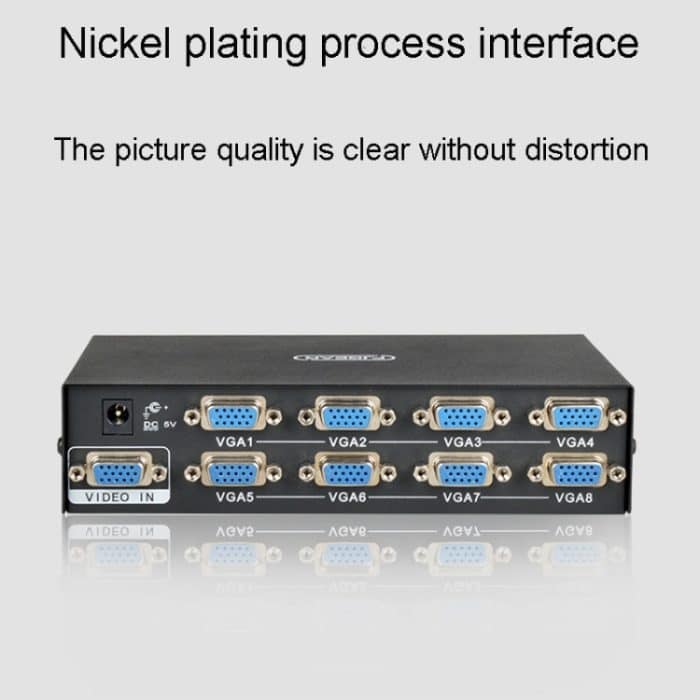 FJGEAR FJ-2008 VGA-Splitter 1 In 8 Out Computer Vedio-Ausgangssplitter, EU-Stecker – Bild 6