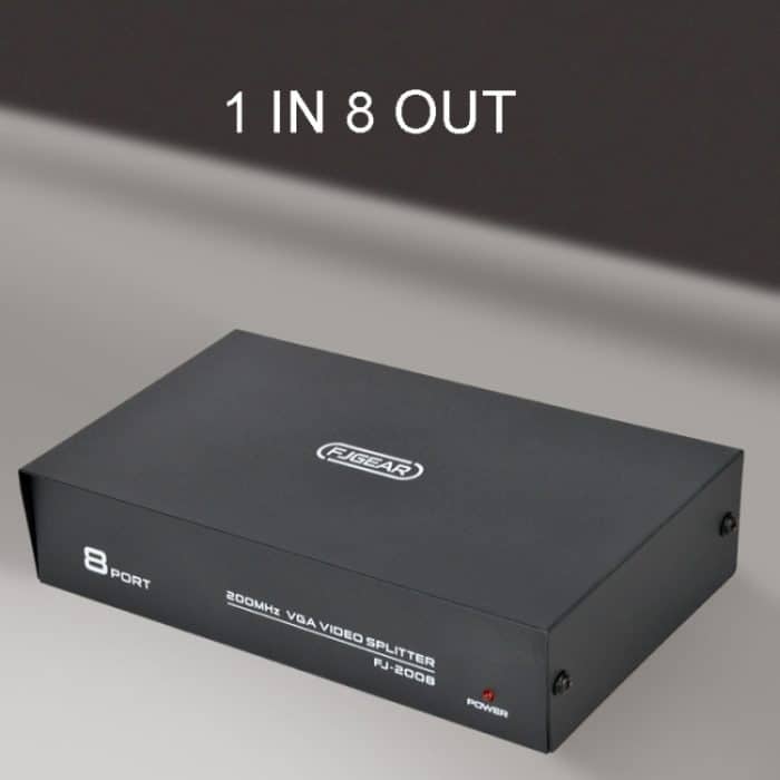 FJGEAR FJ-2008 VGA-Splitter 1 In 8 Out Computer Vedio-Ausgangssplitter, EU-Stecker – Bild 7